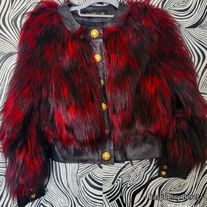 Balmain X H&M Faux fur jacket
